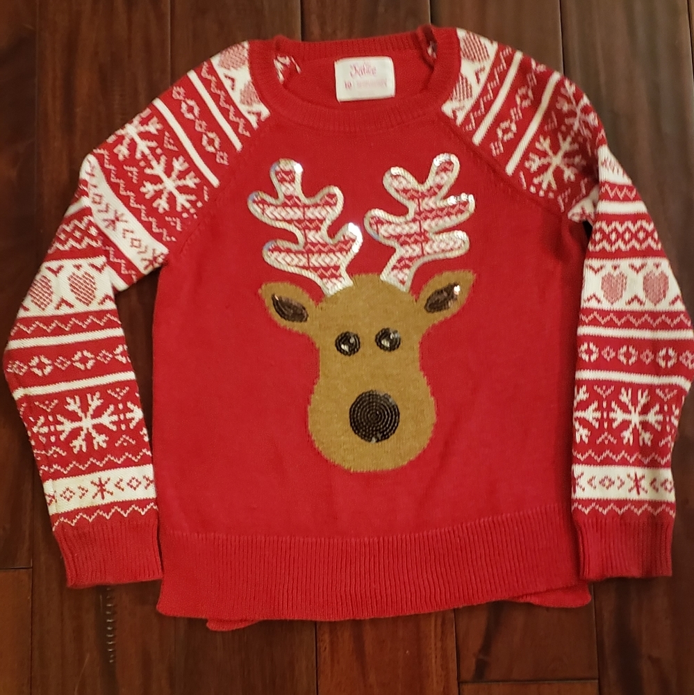 NWOT Justice sequin sweater